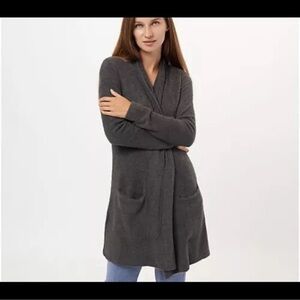 Barefoot Dreams 428 CozyChic‎ Lite Essential Long Cardigan Shawl Collar Size: XS